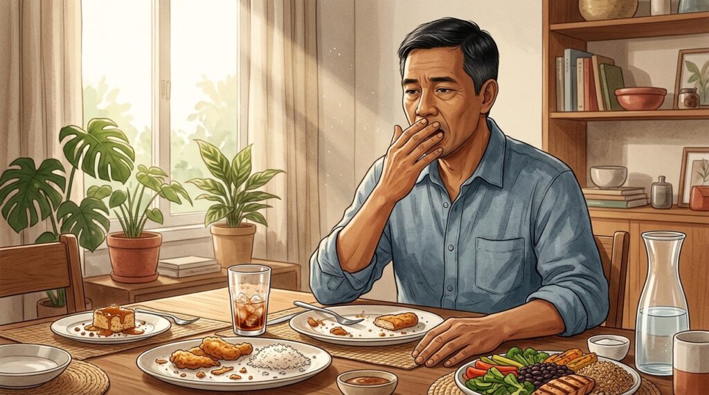 Quantidade e composição do almoço podem influenciar o cansaço nas horas seguintes.