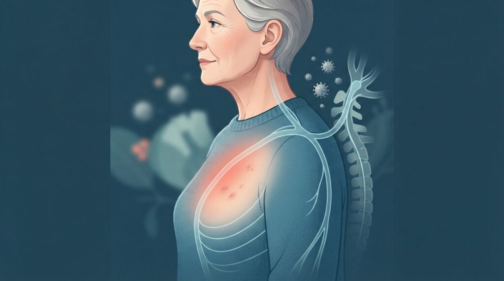 O herpes-zóster ocorre quando o vírus da catapora volta a se ativar anos depois.