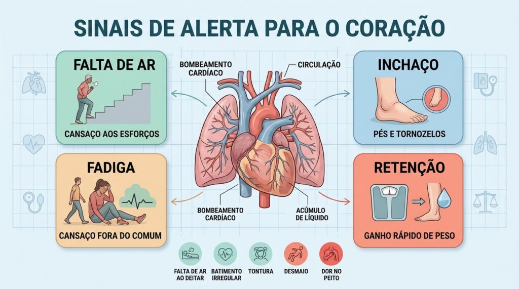 Sintomas persistentes merecem avaliação, especialmente quando surgem juntos ou pioram progressivamente.