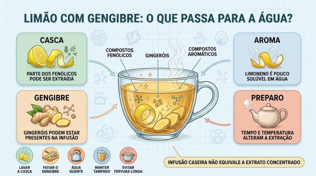 Temperatura, tempo e solubilidade determinam quais compostos chegam à infusão caseira.