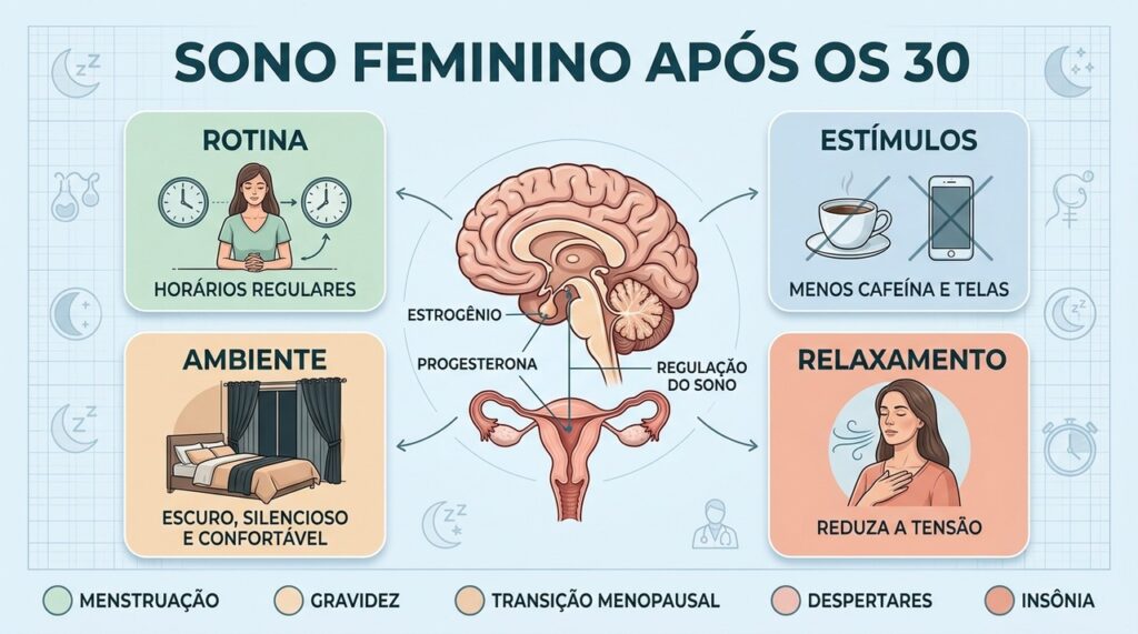 Rotina, ambiente, menos estimulantes e relaxamento ajudam a proteger a qualidade do sono.