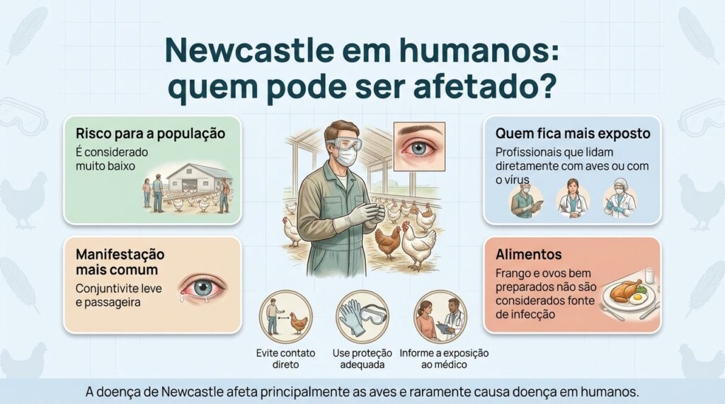 O risco para humanos é muito baixo, mas aumenta entre pessoas que trabalham diretamente com aves infectadas ou com o vírus.