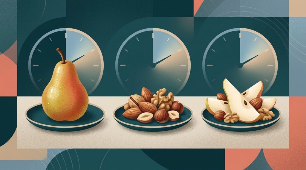 O tamanho da fome e o tempo até a próxima refeição ajudam a definir se vale escolher fruta, castanhas ou combinar os dois.