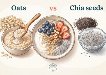 Aveia ou chia no café da manhã: qual faz mais sentido para o intestino, a saciedade e o controle da glicose?