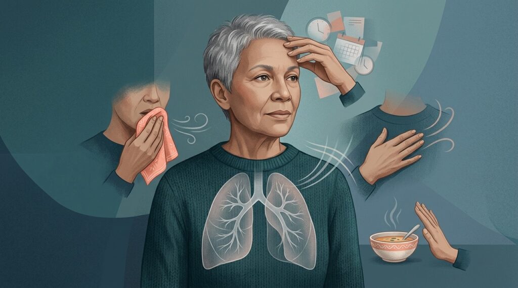 Tosse e falta de ar são importantes, mas alterações repentinas no comportamento também podem sinalizar pneumonia em idosos.