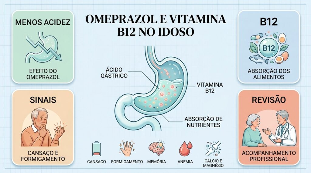 Quatro cuidados essenciais explicam a relação entre omeprazol, vitamina B12 e acompanhamento médico.