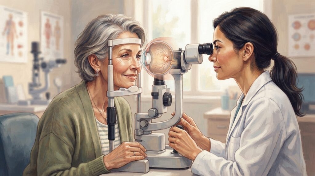 No glaucoma mais comum, a visão periférica pode ser comprometida aos poucos antes de a pessoa perceber.