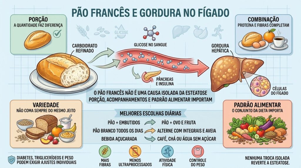 Porção, fibras, proteínas e padrão alimentar influenciam mais que um alimento isolado.