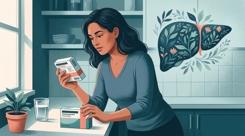 O fígado metaboliza o paracetamol, e o risco aumenta quando a quantidade total supera a capacidade de neutralização do organismo.