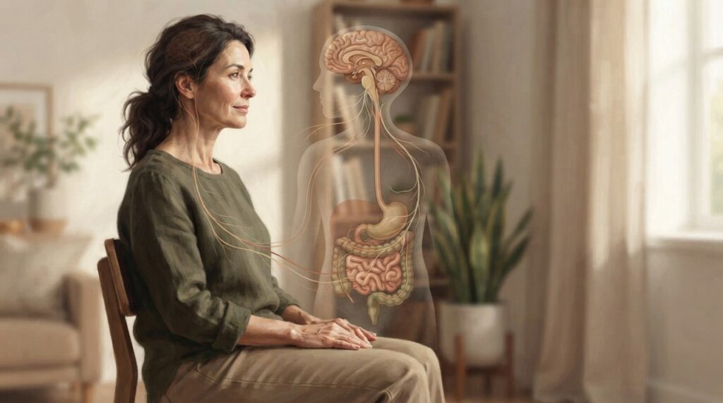 O eixo intestino-cérebro é uma comunicação de mão dupla entre o sistema nervoso e o trato gastrointestinal.
