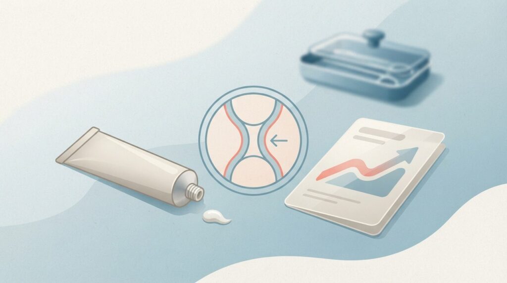 O tratamento pode variar entre acompanhamento, corticoide tópico e cirurgia, conforme os sintomas e a avaliação médica.