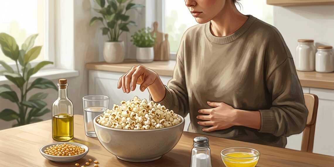Pipoca preparada com pouco óleo e sal pode ser um lanche integral rico em fibras.