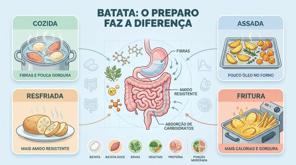 Cozinhar, assar ou resfriar pode preservar benefícios, enquanto frituras aumentam gordura e calorias.