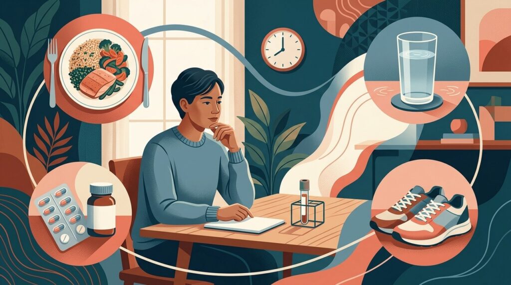 O preparo varia conforme o exame, e fatores como alimentação, exercício, medicamentos e horário podem interferir em alguns resultados.