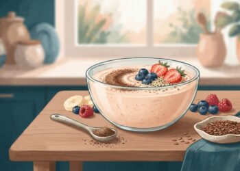 Iogurte natural e linhaça em vitamina: o que faz pelo intestino e por que incluir no café da manhã