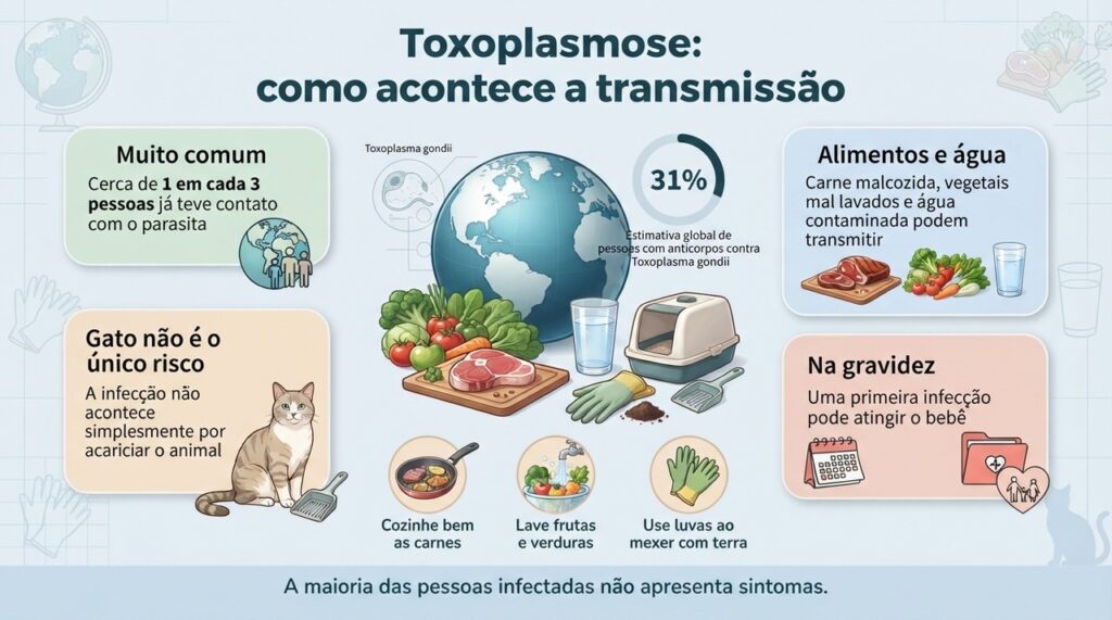A prevenção envolve principalmente cuidado com carnes, alimentos, água, terra e higiene das mãos.v