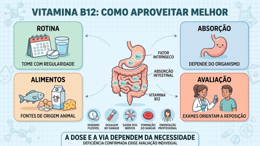 Melhor horário para tomar vitamina B12 e aproveitar seus benefícios
