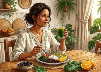 Tomar suco de couve com laranja junto do almoço pode ter uma vantagem