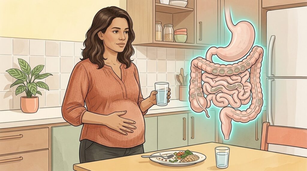 Gases, refeições e sensação de tensão ajudam a reconhecer a distensão abdominal passageira.