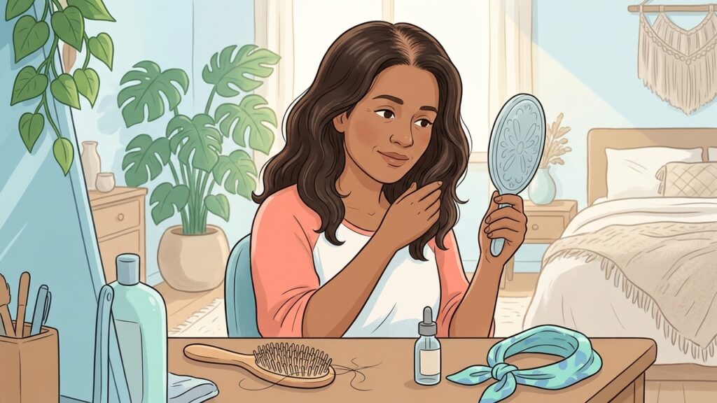 A alopecia androgenética feminina pode afinar os fios progressivamente, mas existem opções de tratamento individualizado.