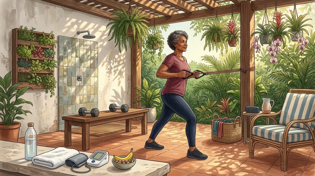 Exercícios resistidos ajudam a manter autonomia e metabolismo ativo após a menopausa.