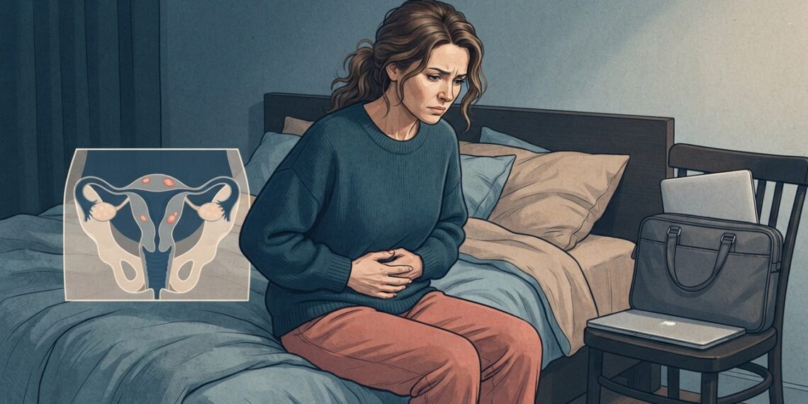 A endometriose pode causar dor menstrual intensa, dor pélvica e desconforto em situações que se repetem ao longo do ciclo.