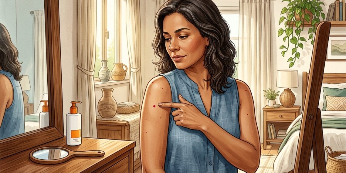 Como diferenciar um angioma rubi de outros pontos vermelhos na pele