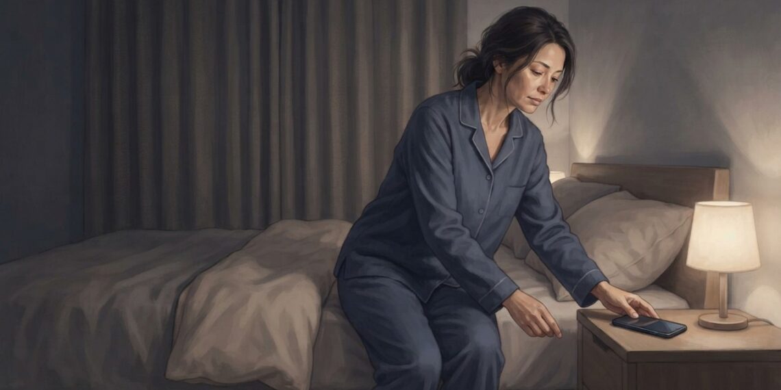 Um quarto escuro, silencioso e fresco e o uso da cama principalmente para dormir podem favorecer uma rotina de sono mais consistente.
