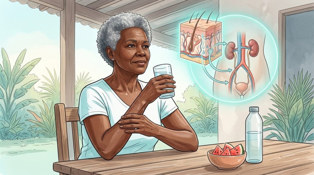 Hidratação no calor depende mais da quantidade ingerida do que da água estar gelada.