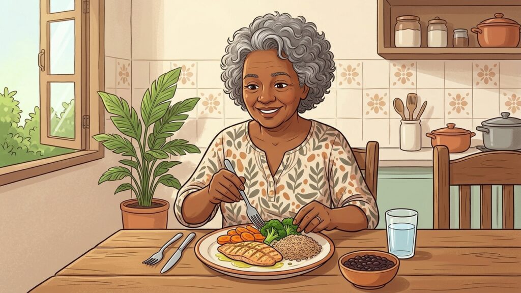 Proteína, legumes e grãos integrais ajudam pessoas acima dos 60 a preservar músculos e autonomia.