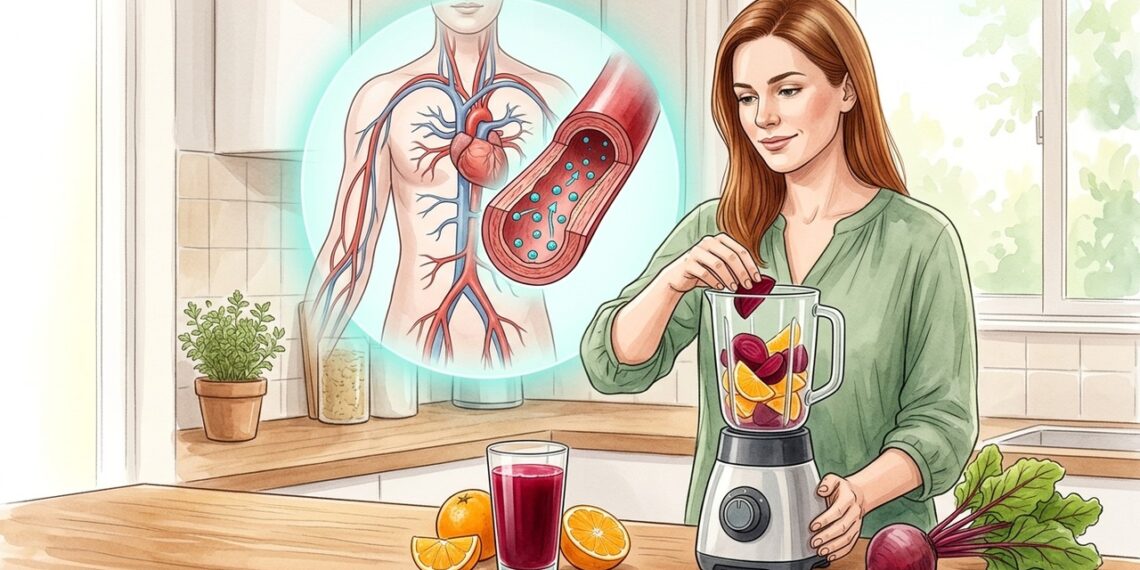 Beterraba com laranja no liquidificador reúne nitrato e vitamina C, mas não é remédio