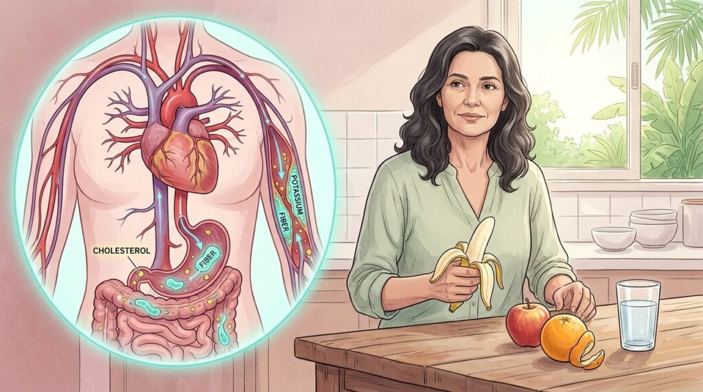 Potássio e fibras solúveis explicam parte dos efeitos cardiovasculares dessas frutas na alimentação.