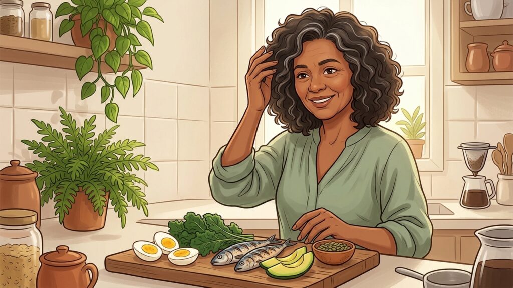 5 alimentos que ajudam a fortalecer os cabelos após os 50
