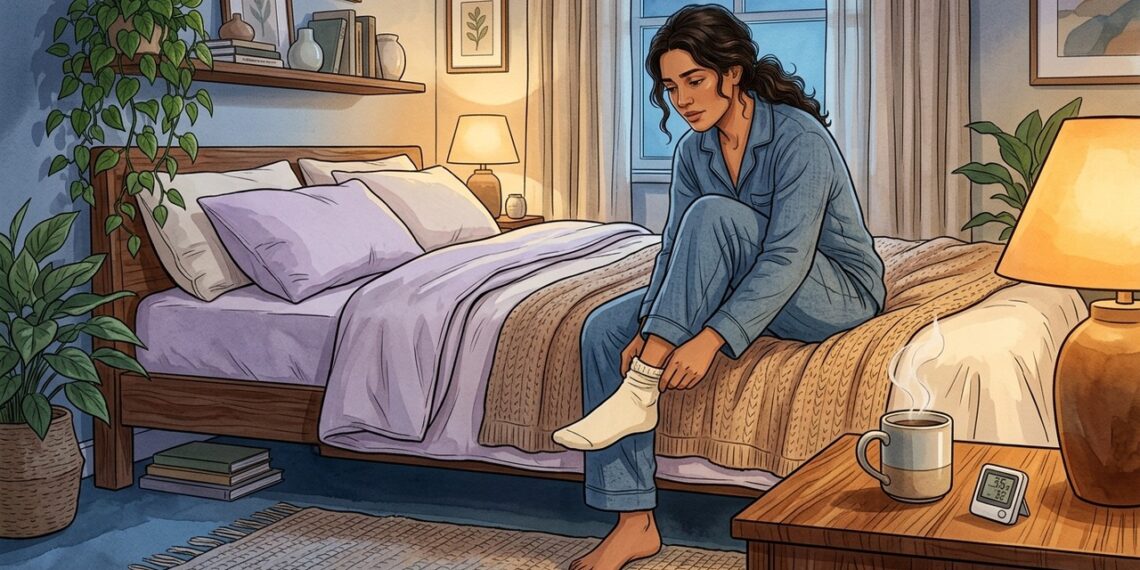 Dormir com os pés frios pode dificultar o início do sono em algumas pessoas