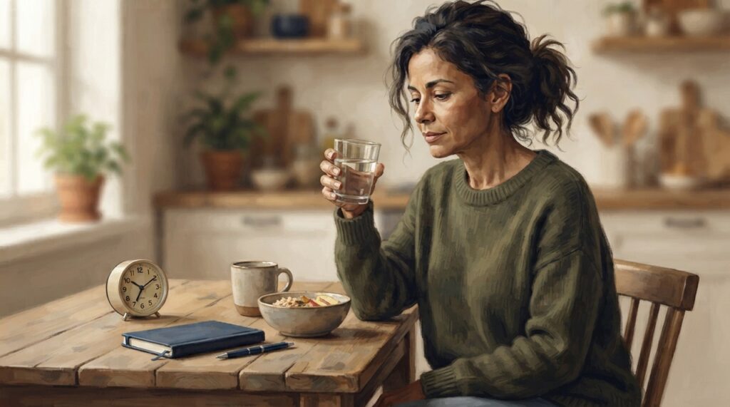 Sono, alimentação e hidratação regulares podem fazer parte da rotina de quem convive com enxaqueca.