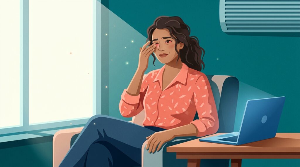 Alergia, ressecamento e inflamações das pálpebras estão entre as possíveis causas de coceira nos olhos.