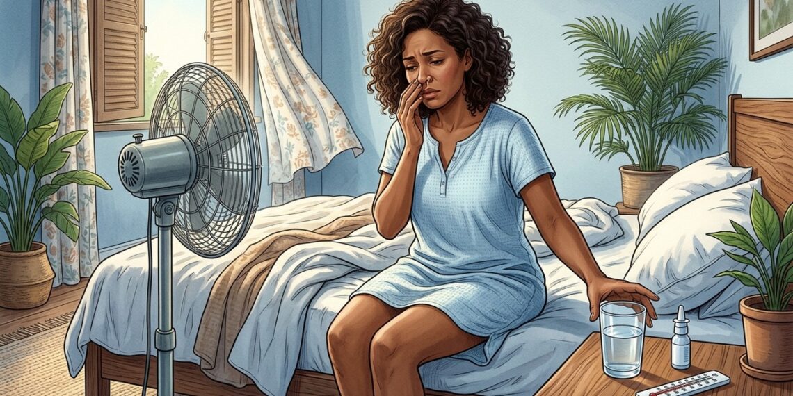 Acordar com nariz e garganta secos pode ter relação com o ventilador
