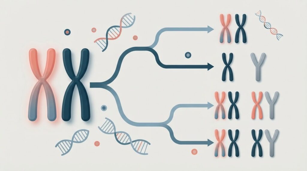Cada gestação tem uma nova probabilidade de transmissão da variante genética ligada ao gene DMD.