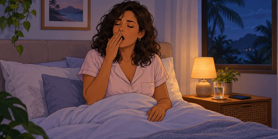 Olhos pesados e bocejos indicam que a janela do sono está aberta e é hora de deitar.