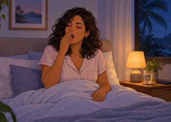 Olhos pesados e bocejos indicam que a janela do sono está aberta e é hora de deitar.
