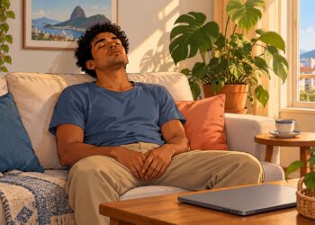 Cochilar com facilidade no sofá em plena tarde pode indicar privação de sono acumulada.