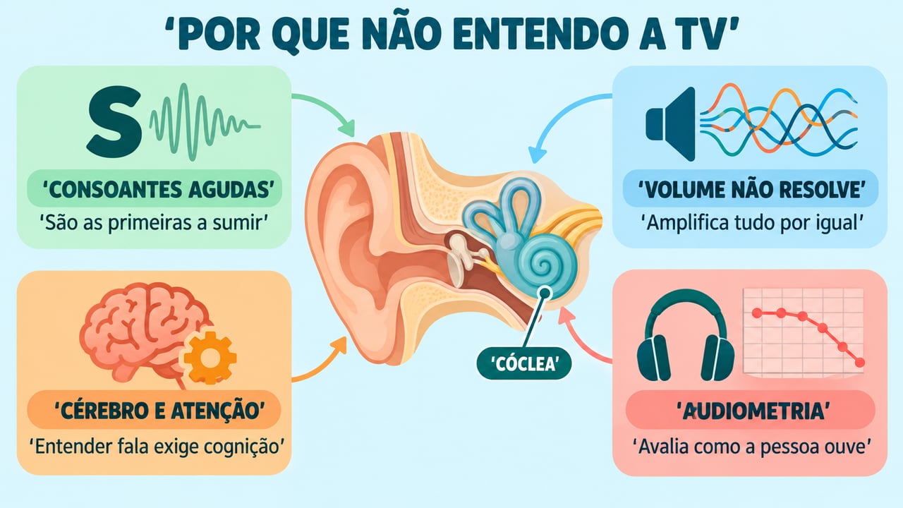 Consoantes agudas, volume, cérebro e audiometria ajudam a explicar por que ouvir não é entender.