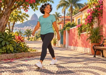 Caminhar em ritmo acelerado fortalece o coração, seja em 30 minutos seguidos ou em blocos menores.
