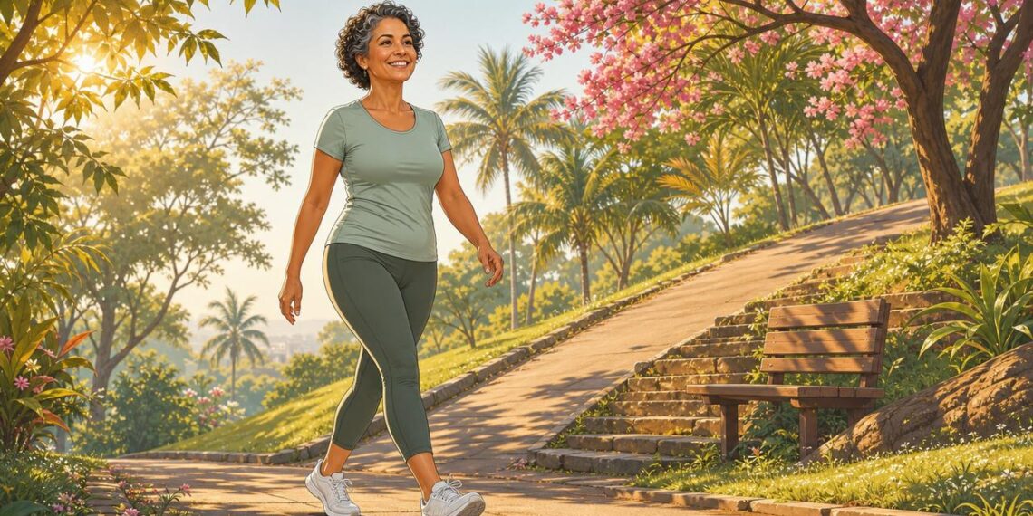 Caminhar com subidas estimula os ossos após os 40, mas a prevenção da osteoporose exige mais.