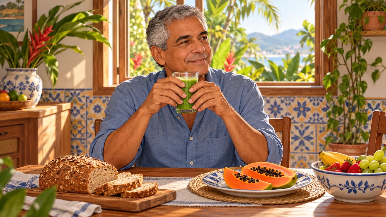 O suco verde funciona melhor acompanhado de frutas, grãos integrais e outras refeições equilibradas ao longo do dia.