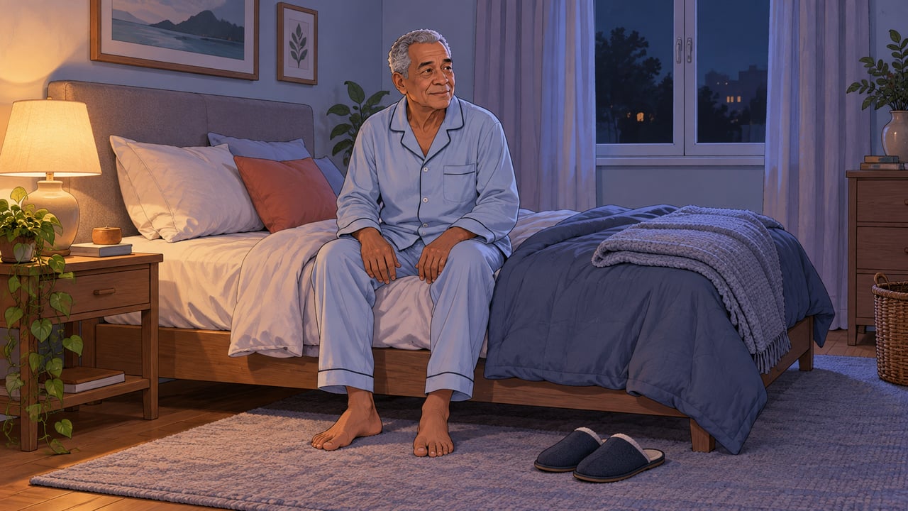 Em noites frias e para pessoas idosas, um pijama leve de algodão ainda é a melhor escolha.