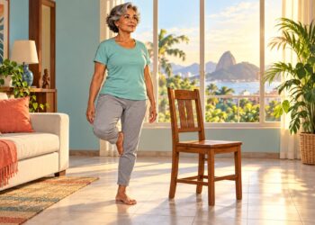Ficar 10 segundos em um pé só mostra como está o equilíbrio depois dos 50.