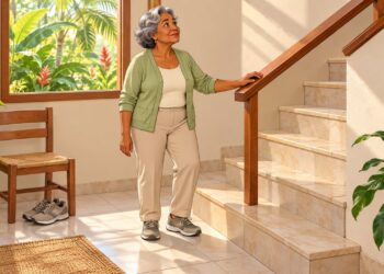 Dificuldade para subir escadas pode ser sinal de sarcopenia, mas o músculo responde ao treino em qualquer idade.