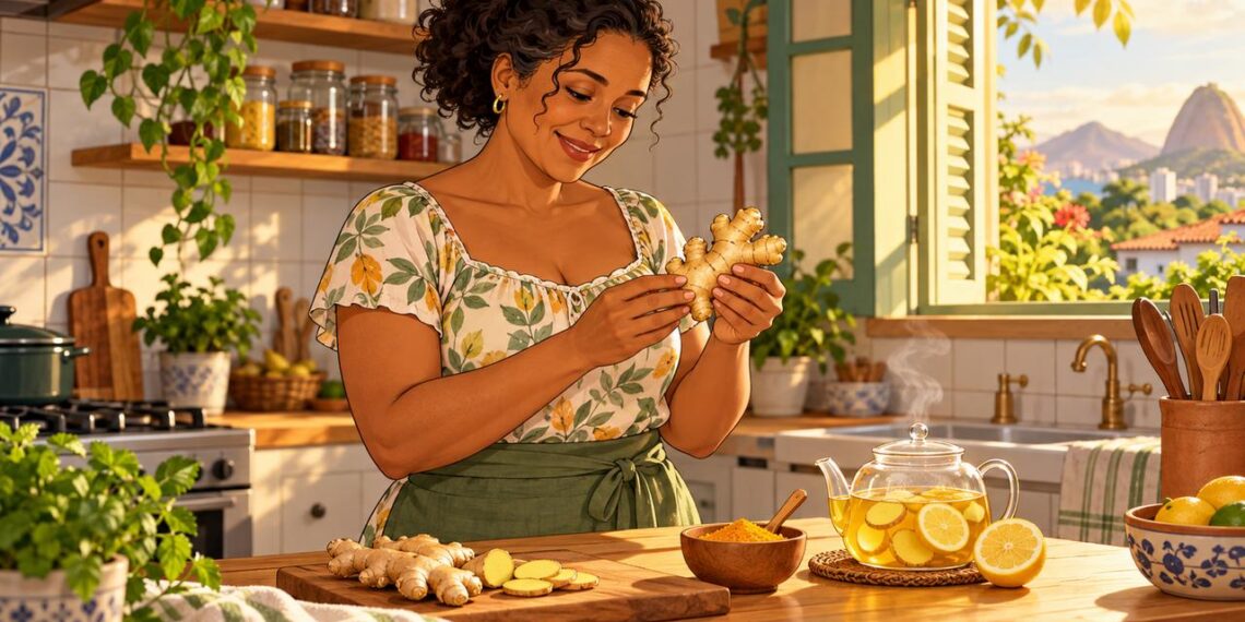 Gengibre fresco e em pó têm usos diferentes na cozinha brasileira, do chá às marinadas.