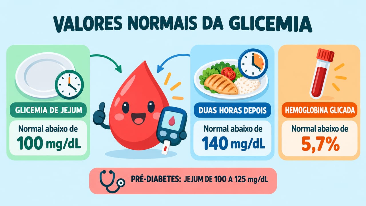 Jejum, glicose de duas horas e hemoglobina glicada: os três marcadores de um metabolismo equilibrado.